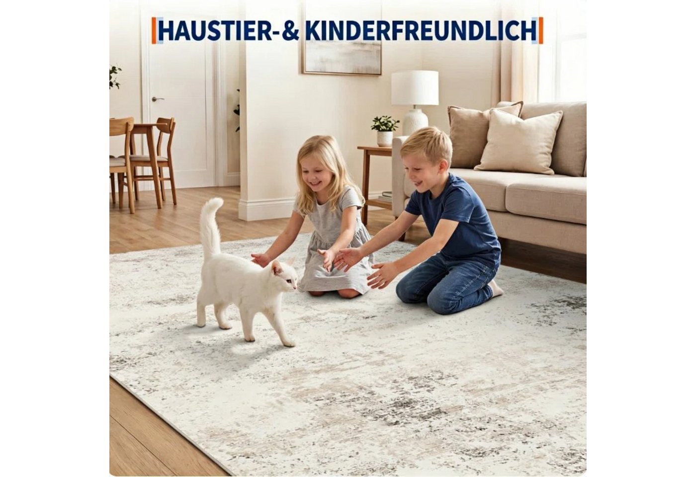 GarveeMore Teppich Moderner Abstrakter Teppich mit Künstlerischem Design für Wohnzimmer, Höhe: 5 mm