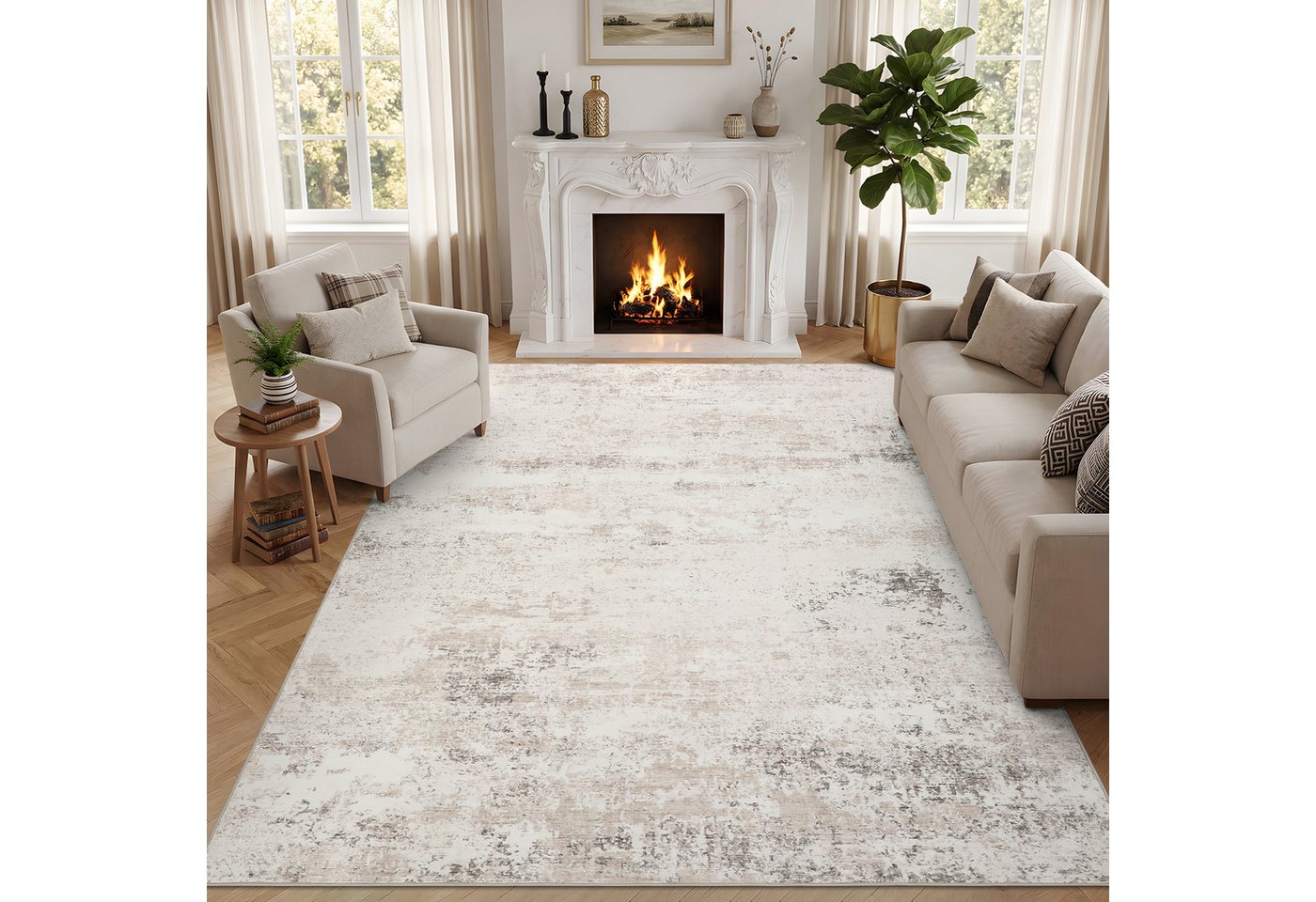 GarveeMore Teppich Moderner Abstrakter Teppich mit Künstlerischem Design für Wohnzimmer, Höhe: 5 mm Bild 5