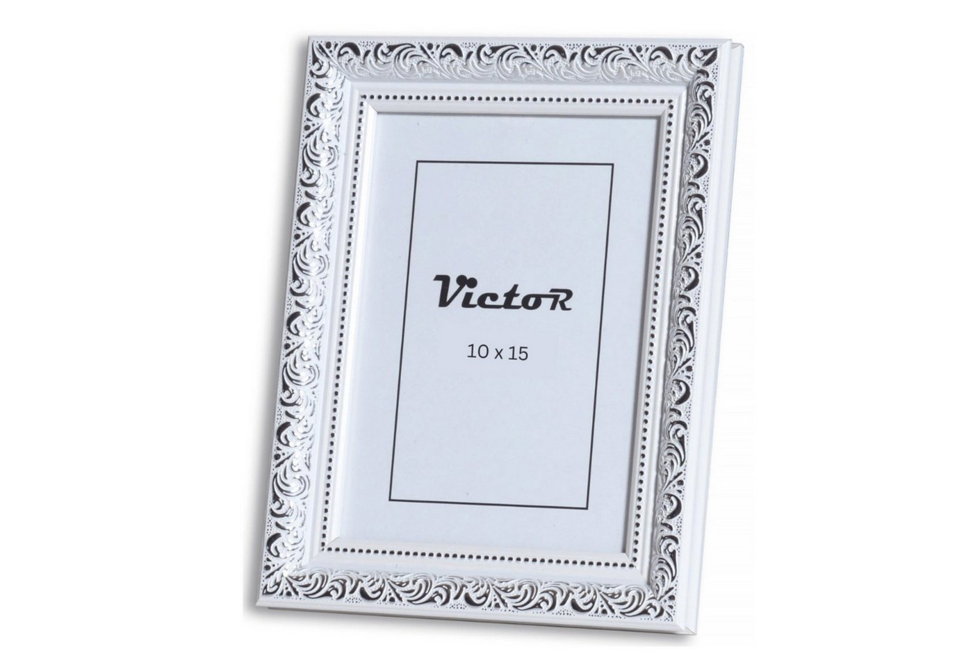 Victor (Zenith) Bilderrahmen Rubens, Bilderrahmen 10x15 cm Weiß Silber, Bilderrahmen A6 Barock, Antik Bild 3
