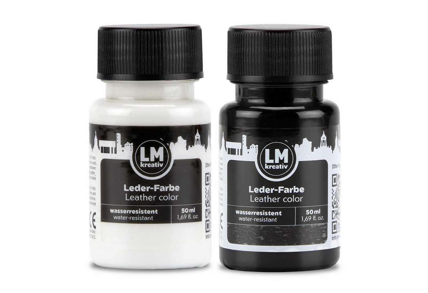 LM-Kreativ Bastelfarbe Lederfarben-Set zum Färben & Auffrischen von Leder & Kunstleder, Farbset für Leder & Kunstleder, deckend, flexibel, mischbar Bild 3