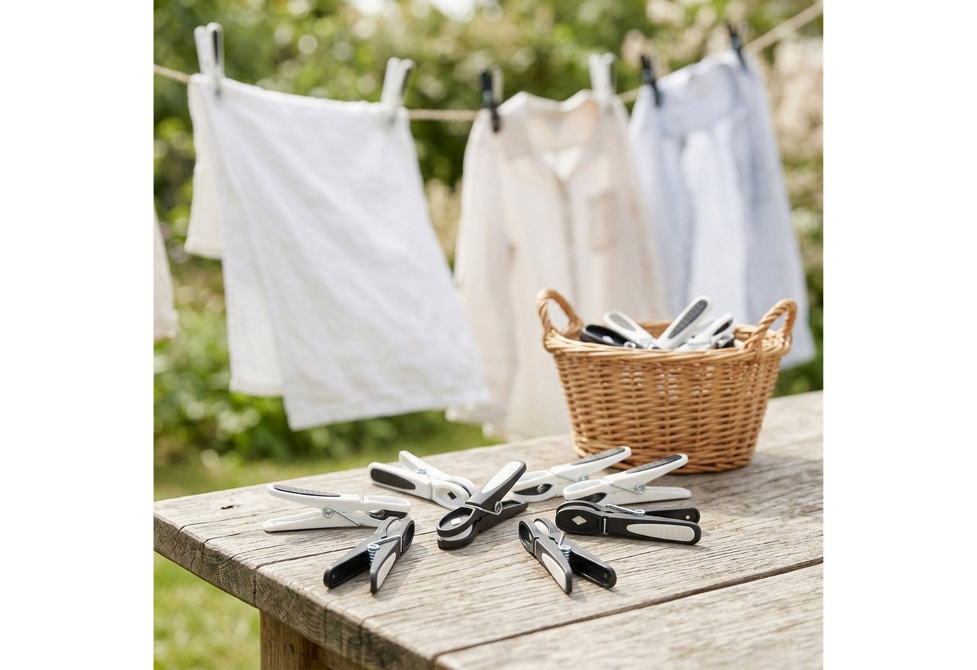 relaxdays Wäscheklammern Wäscheklammern Soft-Grip, 50er Pack Bild 3
