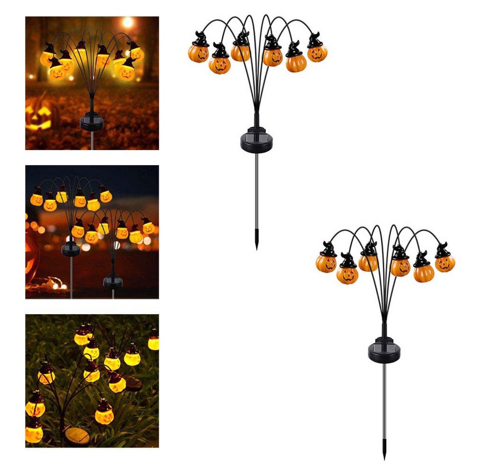 nsihing Gartenleuchte Halloween Solarleuchten für Garten, Kürbis SolarLichter Bild 3