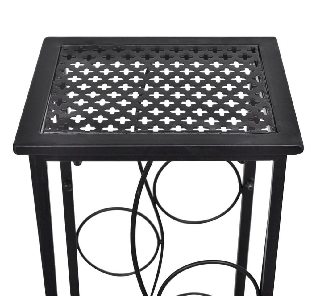 furnicato Weinregal Flaschenhalter-Standregal 23,5x21,5x100 cm Schwarz aus Schmiedeeisen, 1-tlg. Bild 4