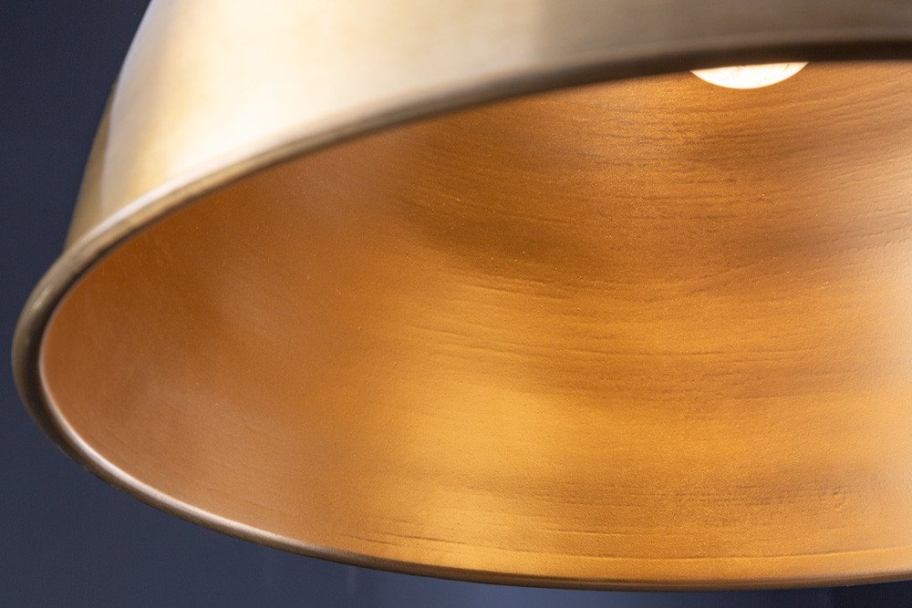 riess-ambiente Hängeleuchte INDUSTRIAL 45cm gold, keine besonderen Funktionen, ohne Leuchtmittel, Wohnzimmer · Metall · Schirm · Esszimmer · höhenverstellbar · Design Bild 4