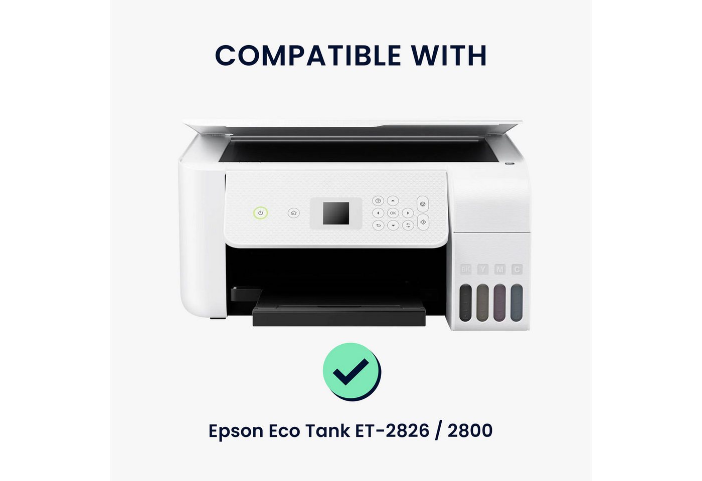 kwmobile Abdeckhaube Leinen Cover für Epson Eco Tank ET-2826 / 2800 Hülle, Tasche für Drucker - Staubschutzhülle Schutzhaube Schutzhülle Design