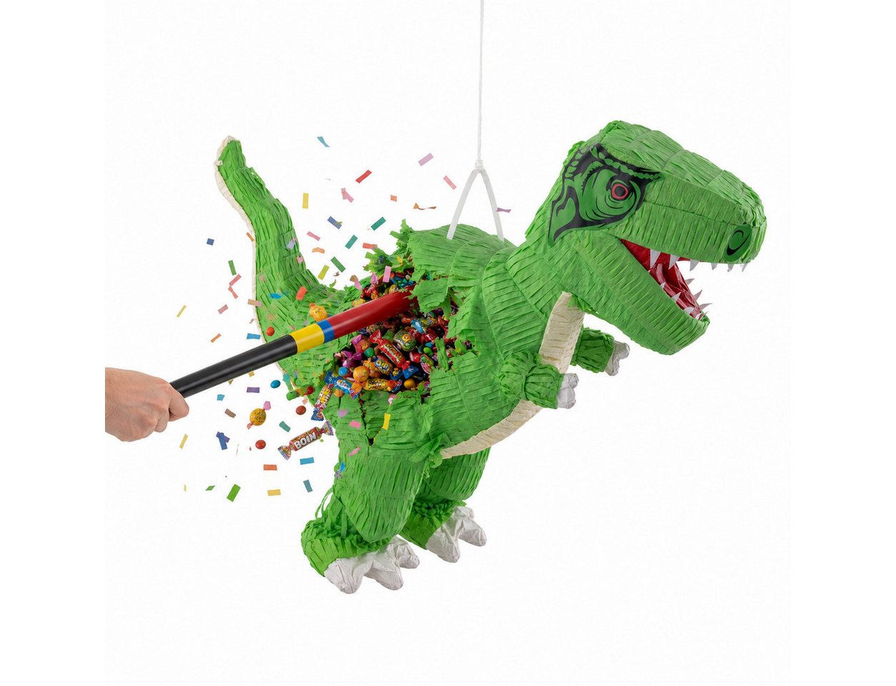 Funny Fashion Pinata Pinata 'Dinosaurier T-Rex' Grün, 31x13x44cm