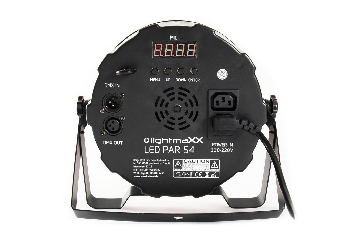lightmaXX LED Scheinwerfer, LED PAR 54 Scheinwerfer, RGB-Farbmischung, DMX-Kanäle