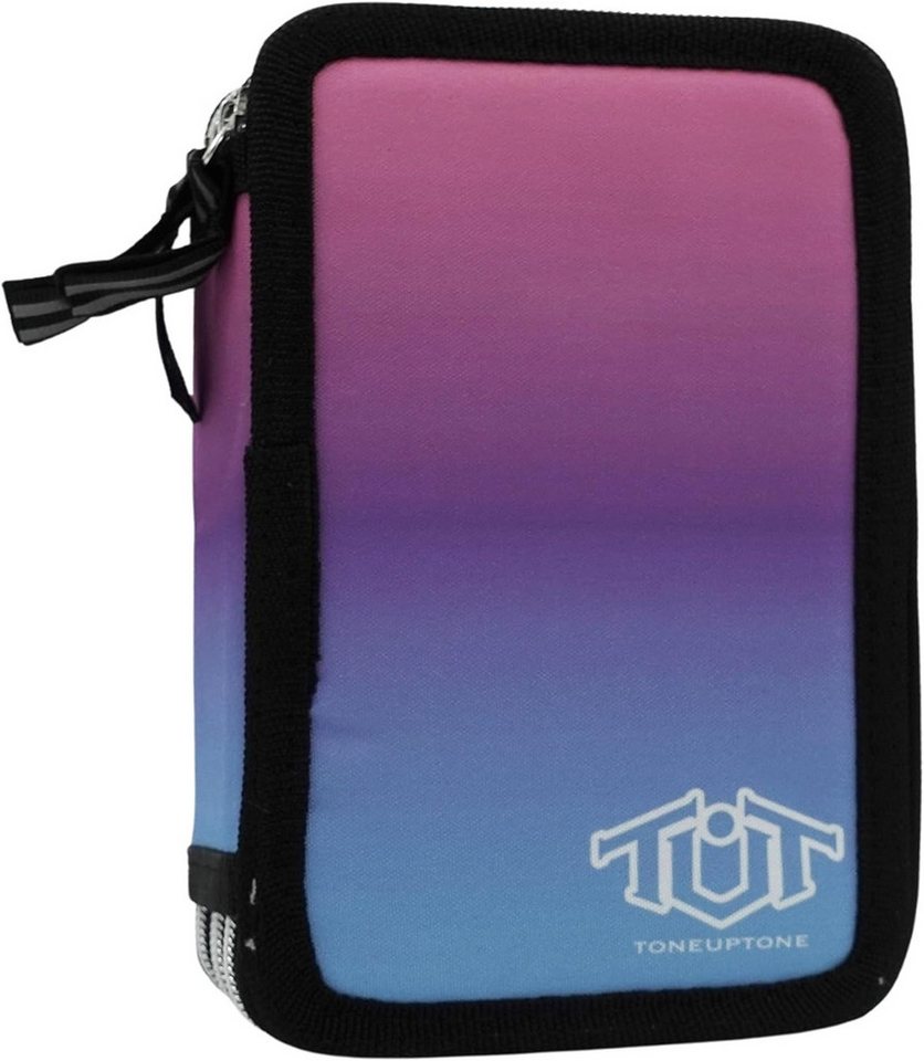 GOLDKIDS Federmäppchen Federtasche Federmappe Federmäppchen XXL Schüleretui, (Federtasche Federpenal Schulmäppchen, 1-tlg., ToneUpTone Ombre 3 Fächer 45-teilig), gefüllt inkl Hausaufgabenheft Bild 5