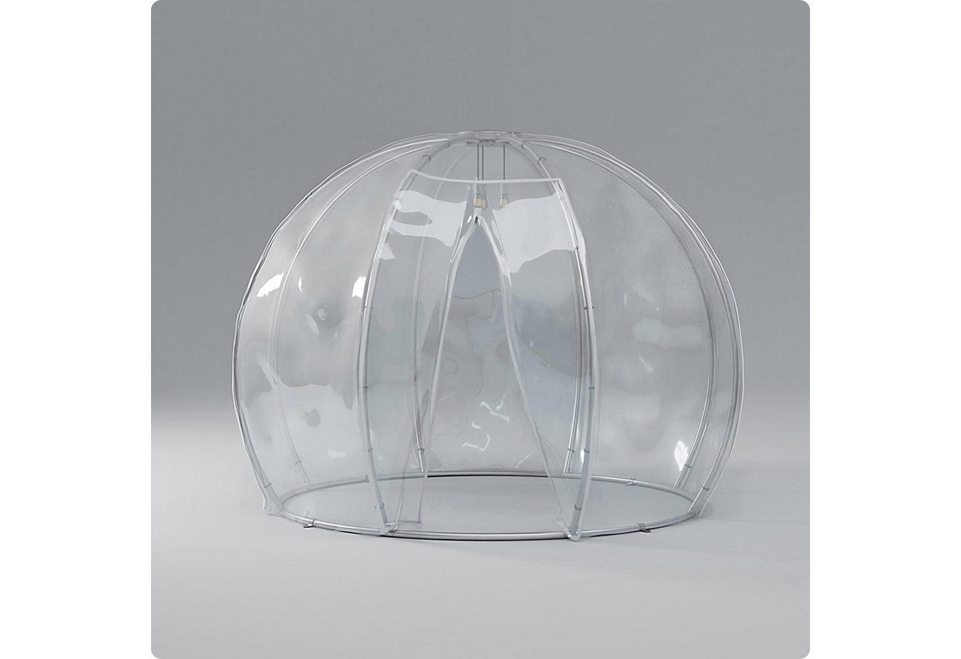 astreea Pavillon Igloo mit wetterfestem, transparentem Überzug aus PVC, (inkl. elektrisches Leuchtsystem (4W Vintage Lampen), wasserdicht und beständig bei starkem Regen, Wind und Schnee