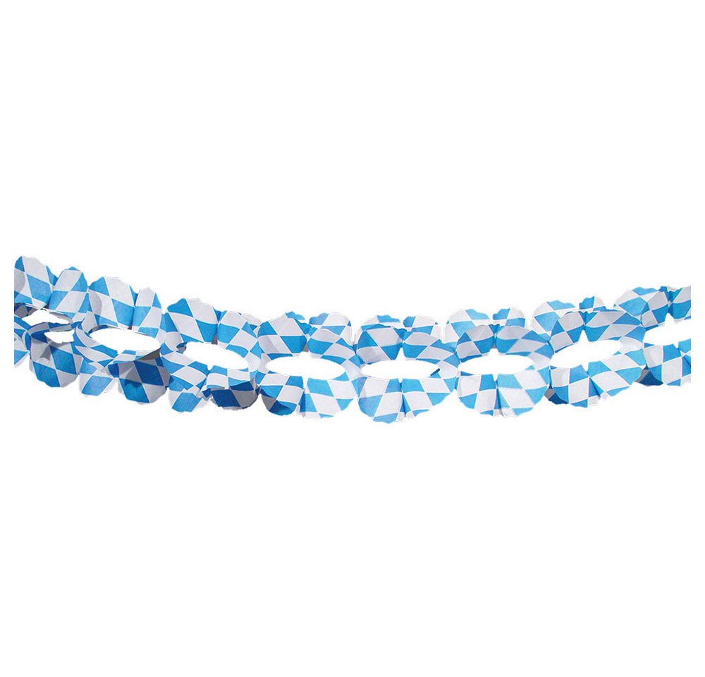 Boland Girlande Girlande Papier Bayern Weiss-Blau, 4m