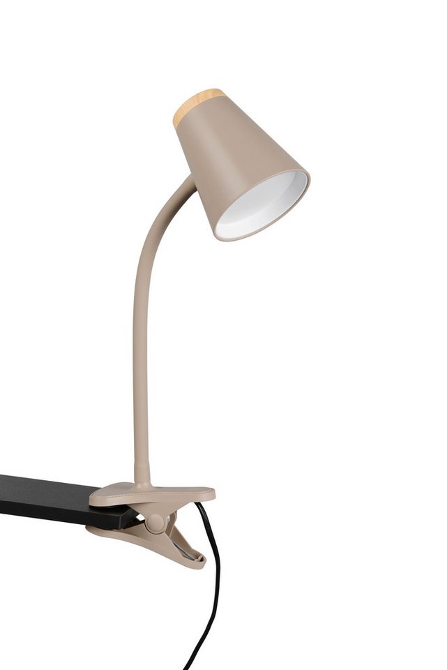 lightling LED Klemmtischleuchte Quincy, flexibel schwenkbar, LED fest integriert, warmweiße Lichtfarbe, inkl. Ein- und Ausschalter, aus hochwertigem Metall