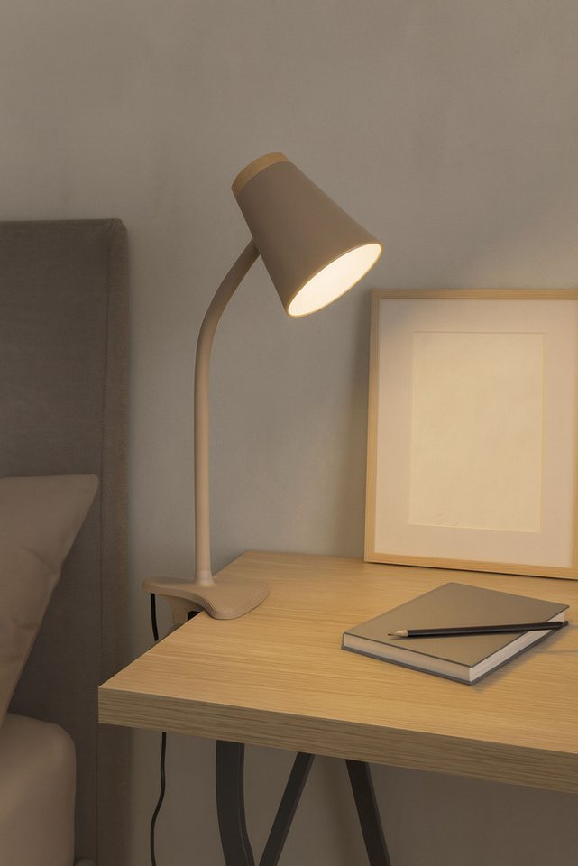 lightling LED Klemmtischleuchte Quincy, flexibel schwenkbar, LED fest integriert, warmweiße Lichtfarbe, inkl. Ein- und Ausschalter, aus hochwertigem Metall Bild 3
