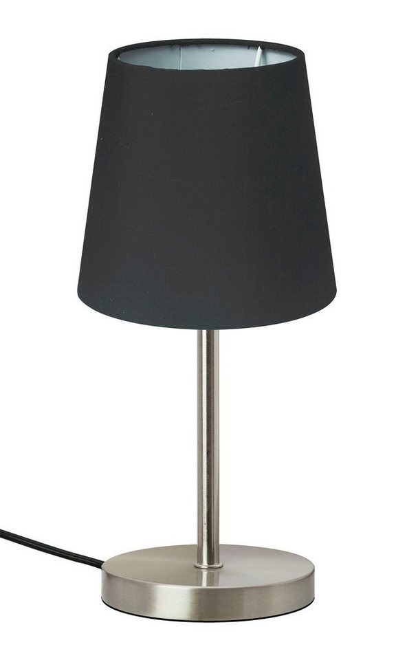 TRANGO LED Tischleuchte, 2er Pack 2017-07BL Nachttischlampe BLACKY Tischleuchte mit Stoffschirm in schwarz inkl. je 1x E14 LED Leuchtmittel 3000K warmweiß, Tischlampe, Nachttischleuchte für Schlafzimmer Bild 2
