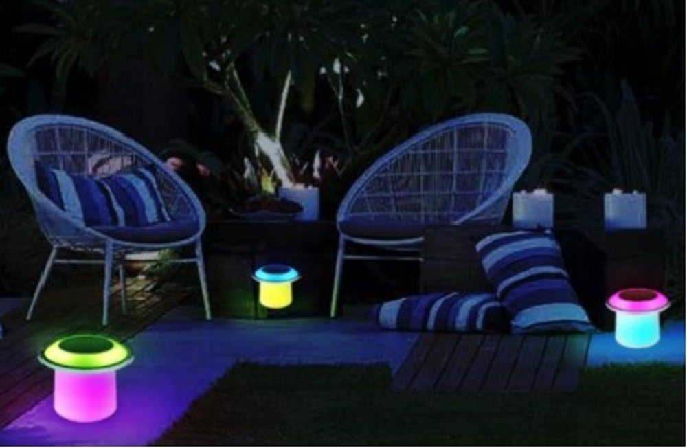 Luna24 simply great ideas... Gartenstecker Solar Design Tischleuchte dual colour "Charme" 2er Set incl. Erdspieß (2-St)