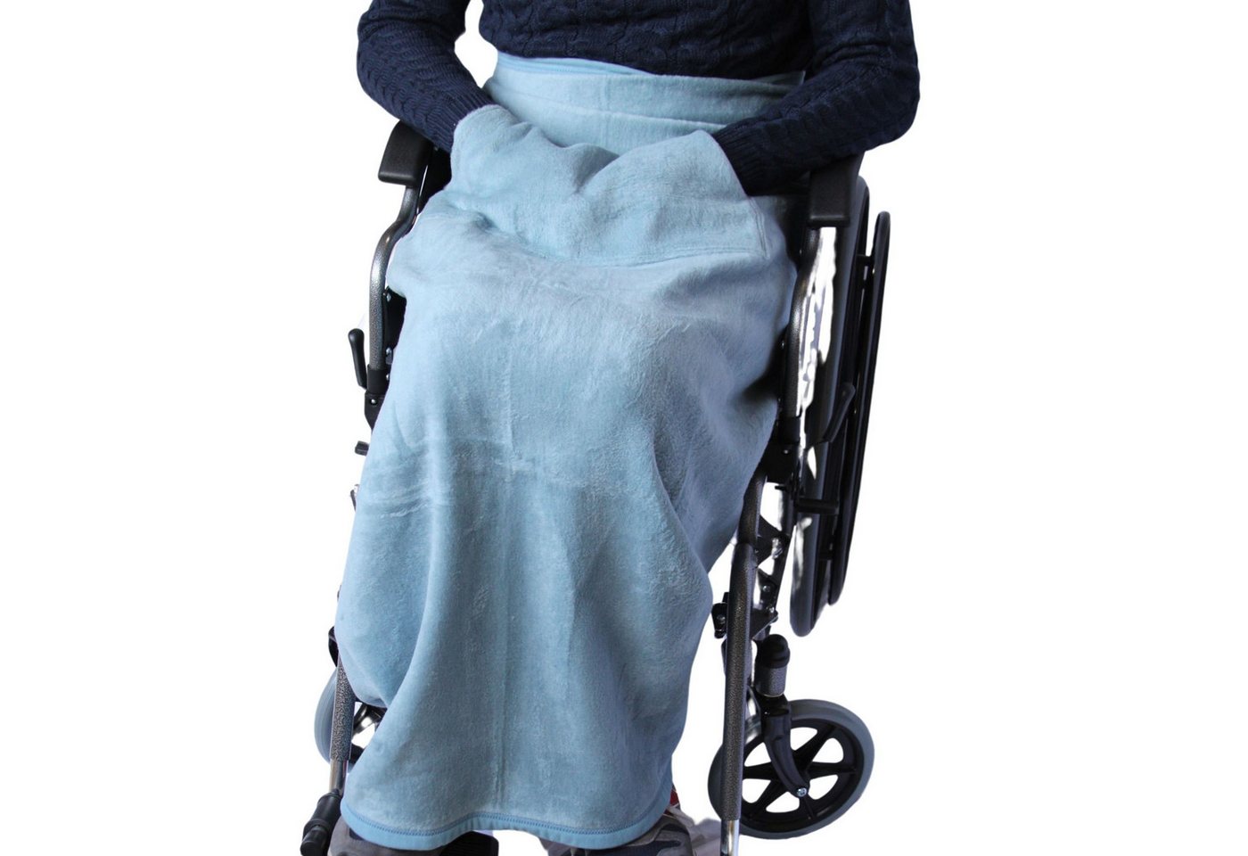 Outdoordecke Rollstuhldecke DECKE für ROLLSTUHL Beindecke Rollstuhlfahrer Kniedecke, Seniori, 5. Blau Bild 2