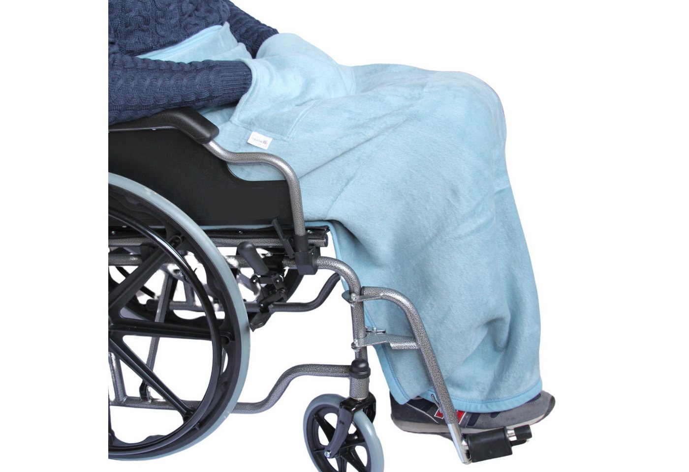 Outdoordecke Rollstuhldecke DECKE für ROLLSTUHL Beindecke Rollstuhlfahrer Kniedecke, Seniori, 5. Blau Bild 4