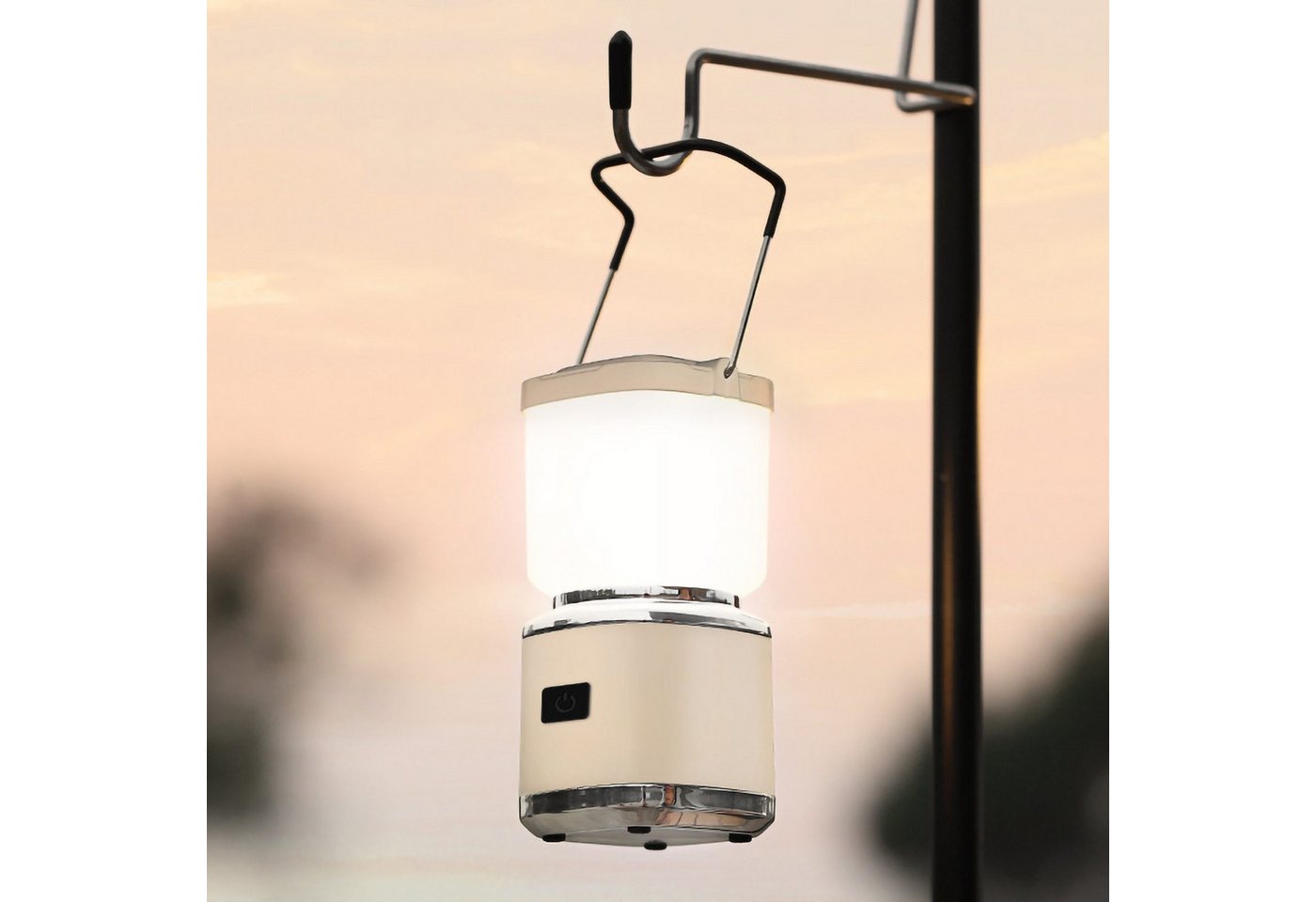 feinlux Tischleuchte Außen-Tischleuchte LED Campinglampe Tragbar, LED fest integriert, Weißes Licht, warmes Licht, natürliches Licht oder rotes Licht, für Stromausfällen, Wandern, Notfall, Ausfälle usw. Bild 2