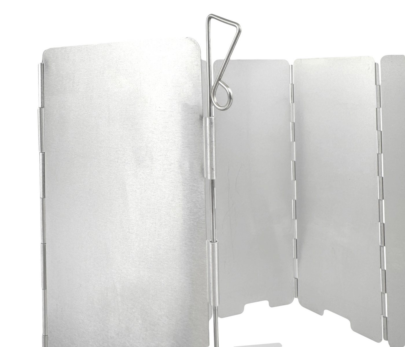 GARDINGER Grill-Windschutz Windschutz klappbar aus Aluminium für Grill Kocher 82x24 cm 10-teilig Bild 4