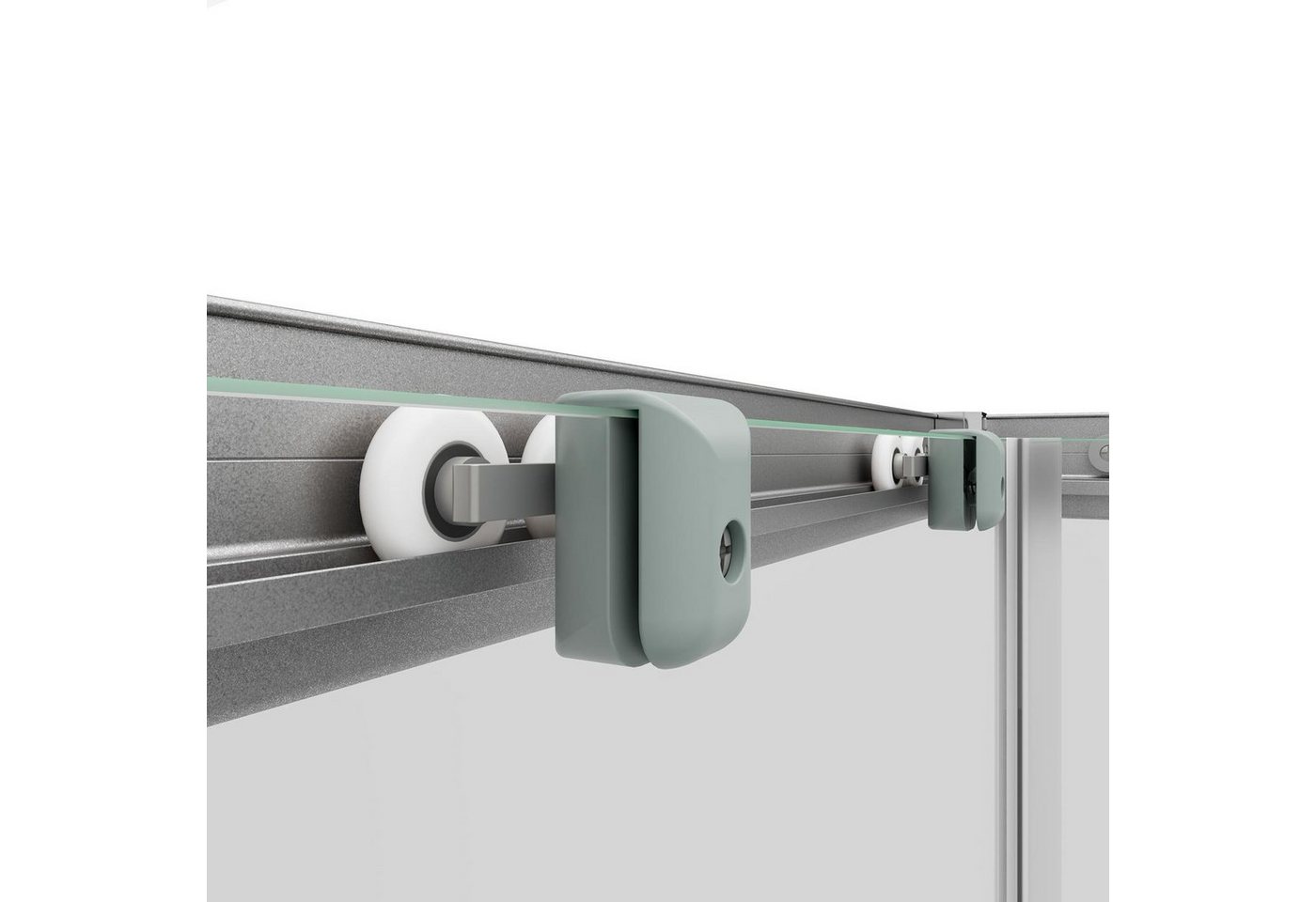 Schulte Eckdusche Corner, BxT: 75x75 cm, Sicherheitsglas, Eckeinstieg mit Schiebetüren, 180 cm hoch Klar Hell Profil Silberfarben Bild 3