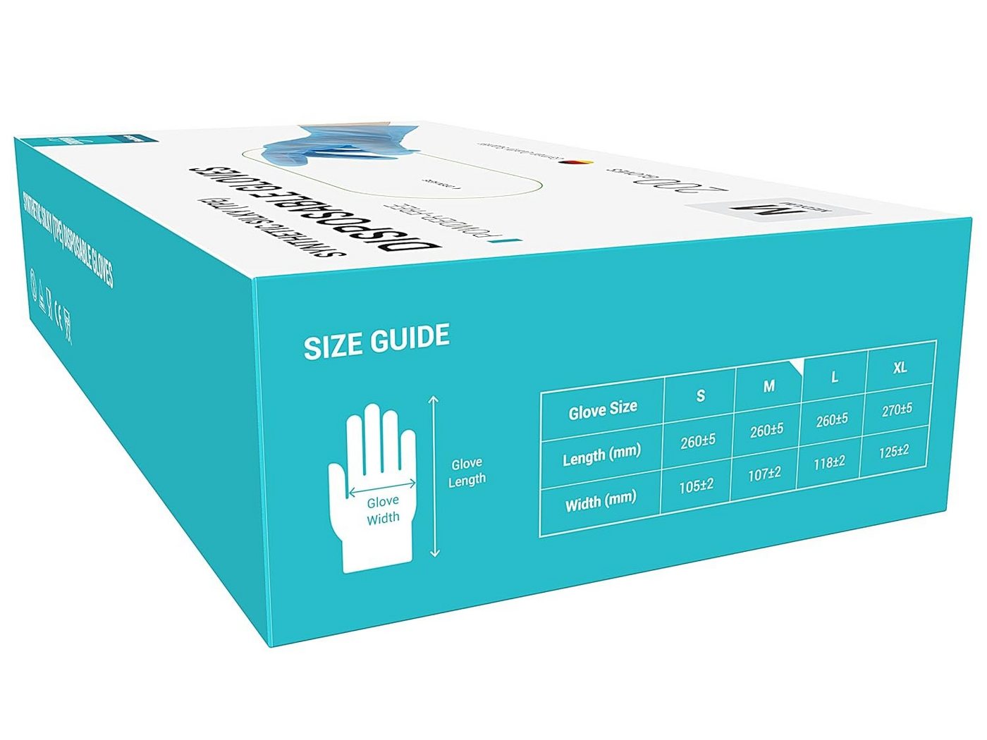 EUROPAPA Einweghandschuhe 100, 200, 300, 450 Stk Vorteilspack TPE Einweghandschuhe in Box (200-St) Einmalhandschuhe latexfrei Gummihandschuhe puderfrei Handschuhe Bild 4