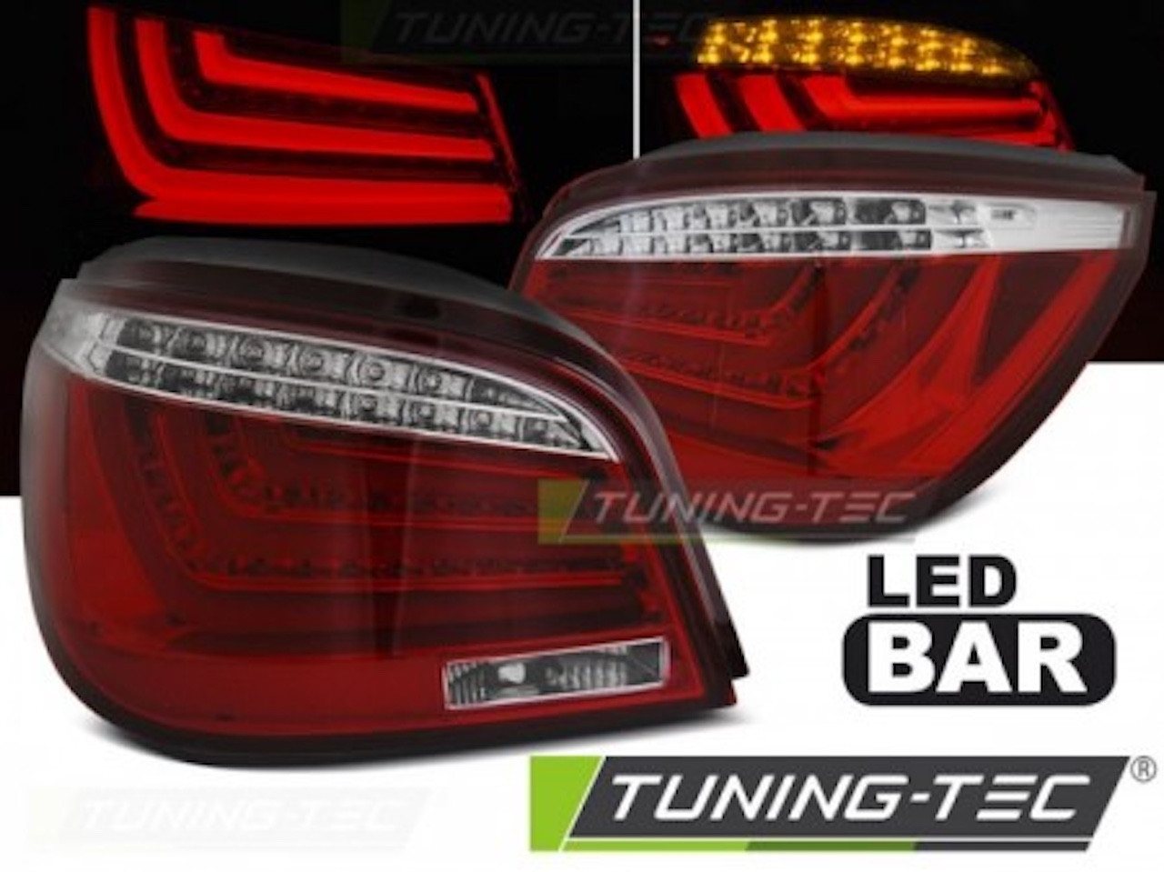 LLCTOOLS KFZ-Ersatzleuchte LED Rückleuchten Passend für BMW E60 03–07 Sedan Rot Weiß Bild 4