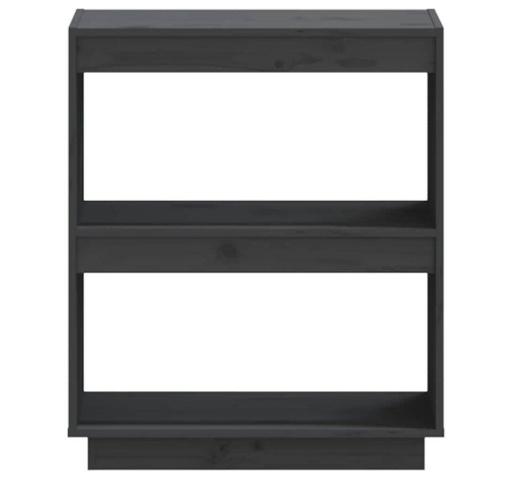 furnicato Bücherregal aus massivem Kiefernholz Grau 60 x 35 x 71 cm, 1-tlg., Stabiles Standregal mit viel Stauraum für Bücher und DVDs im Wohnraum Bild 3