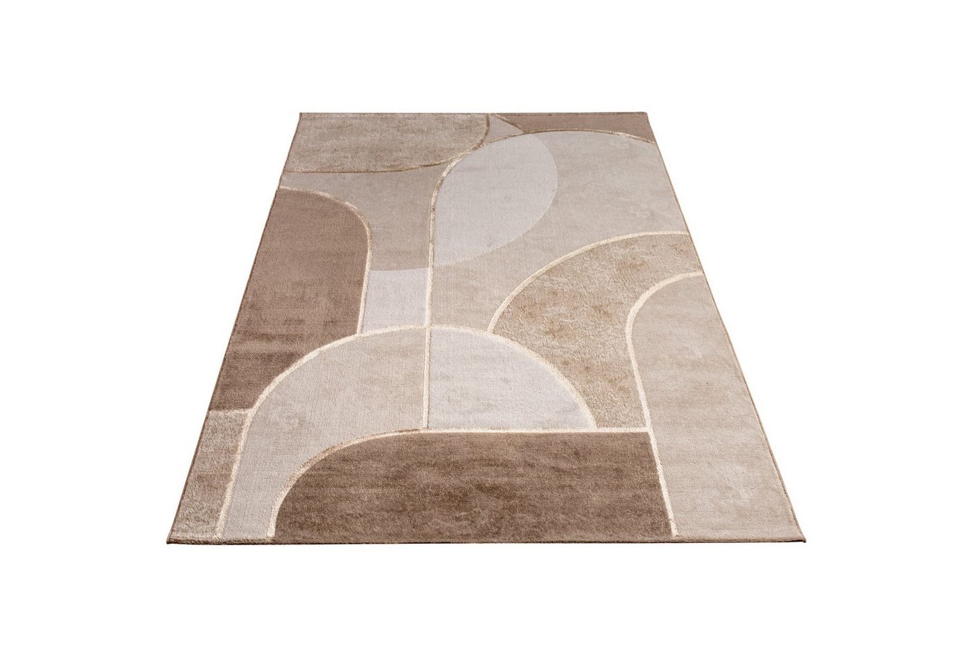 KADIMA DESIGN Teppich Abstrakt Wohnzimmer schmutzabweisend Teppich Kurzflor, Läufer, Höhe: 15 mm, Florhöhe: 11 mm, Polypropylen, Polyester, Läufer, 80x150, Beige Bild 2