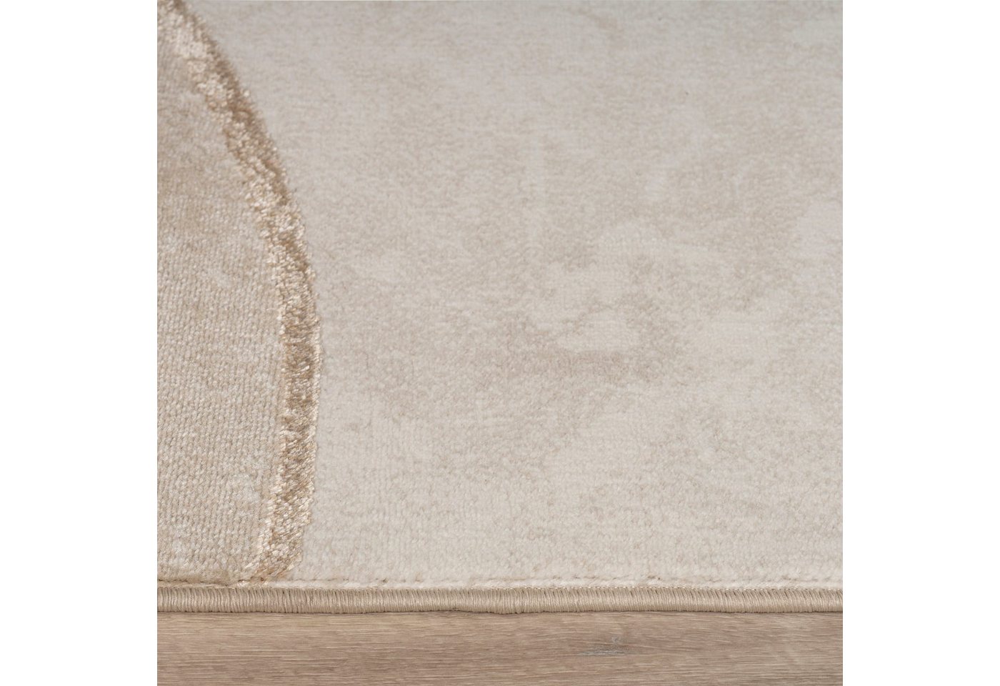 KADIMA DESIGN Teppich Abstrakt Wohnzimmer schmutzabweisend Teppich Kurzflor, Läufer, Höhe: 15 mm, Florhöhe: 11 mm, Polypropylen, Polyester, Läufer, 80x150, Beige Bild 3
