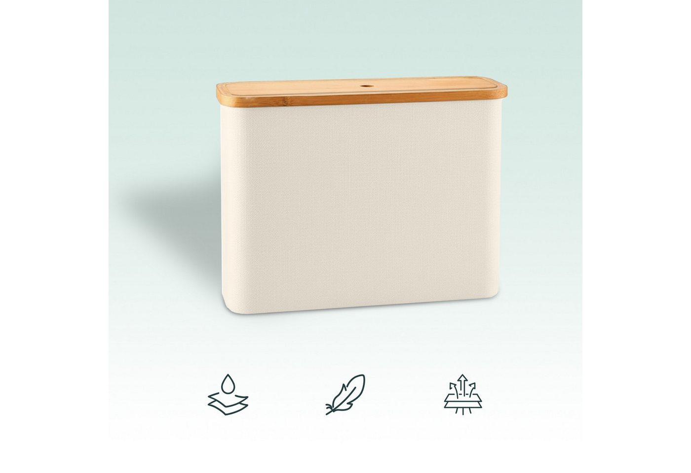 relaxdays Toiletten-Ersatzrollenhalter Toilettenpapier Aufbewahrung 12 Rollen (1-St), Beige Bild 4