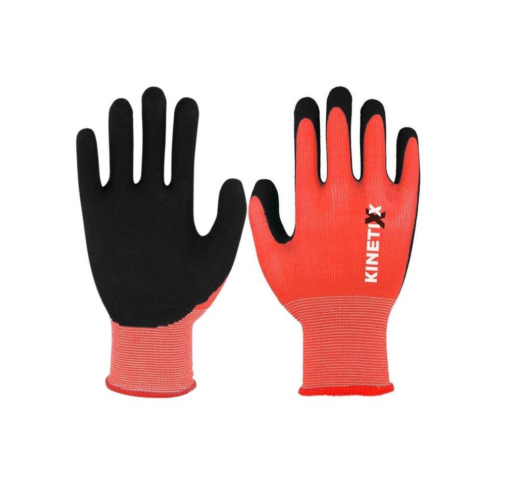 Kinetixx Gartenhandschuhe Kinder-Arbeitshandschuh X-Kids in Rot I KinetiXx (Passt sich perfekt an die Hand an) Abriebfest, Anatomische Passform, Wasserabweisend, Atmungsaktiv, Hoher Bild 2