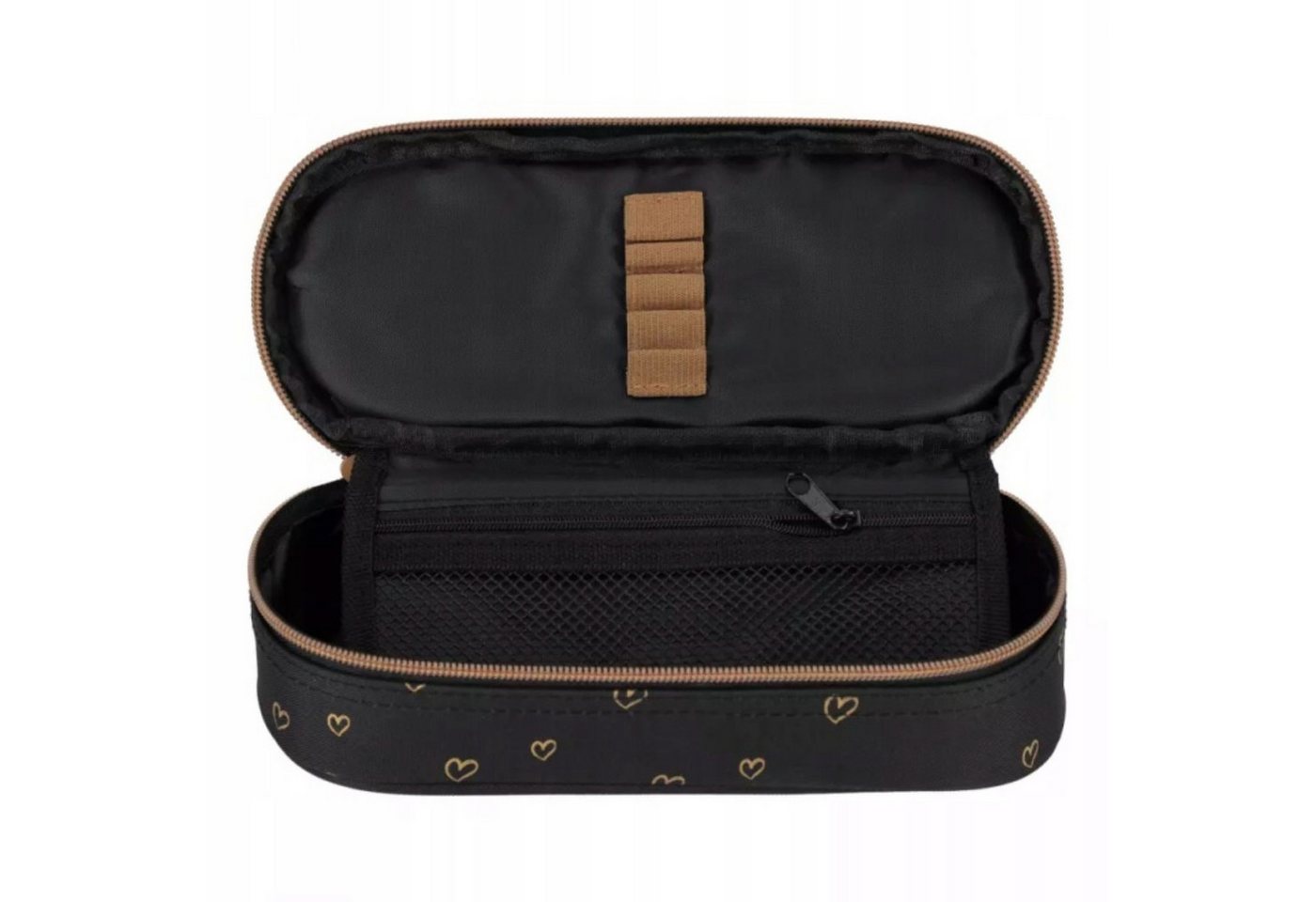 Starpak Federmäppchen Starpak Schulmäppchen Tuba Schwarz Goldene Katzen Herz Mädchen, (1-tlg)