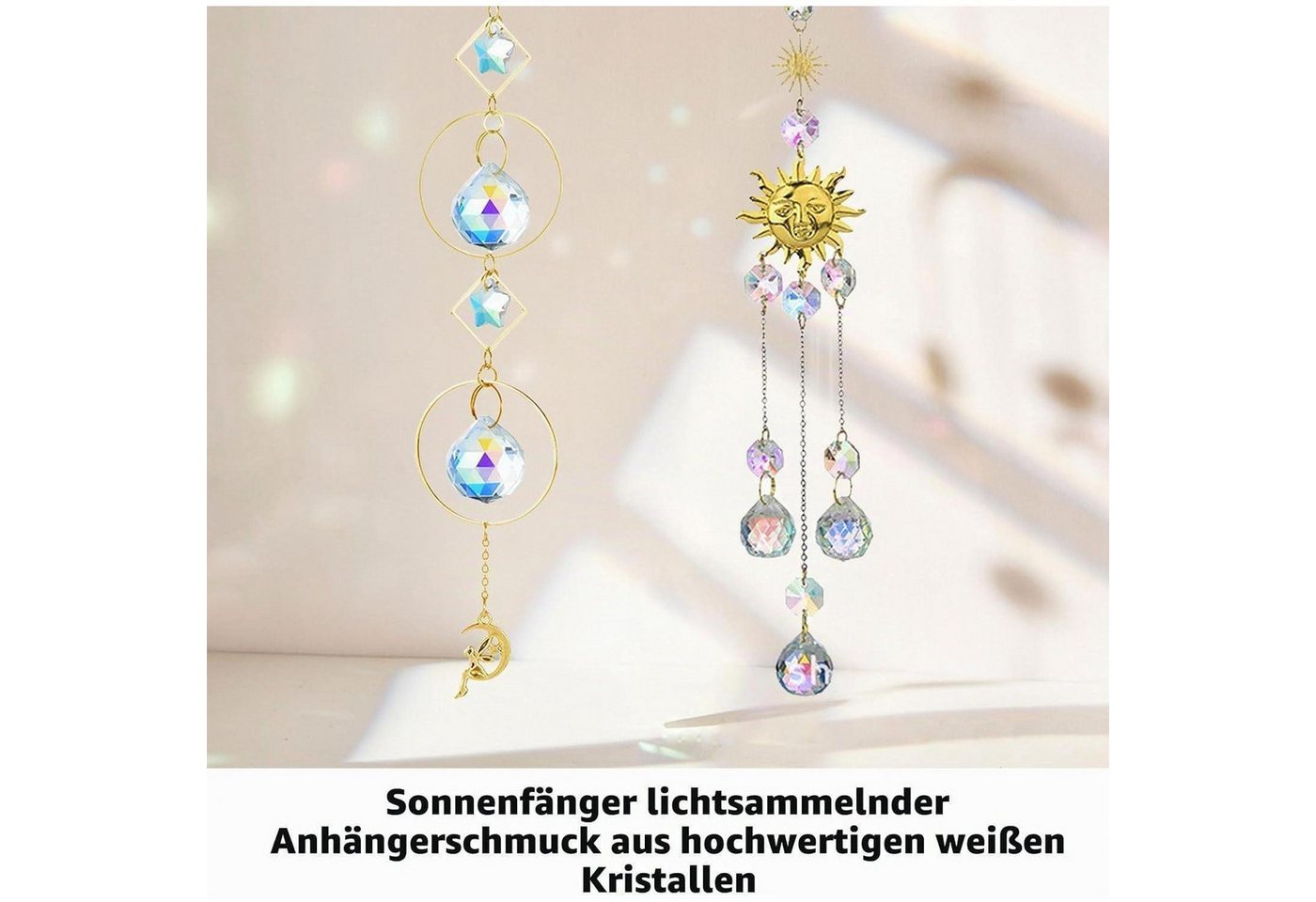 LuxusKollektion Fensterdekoration Windspiel mit Kristall Prisma