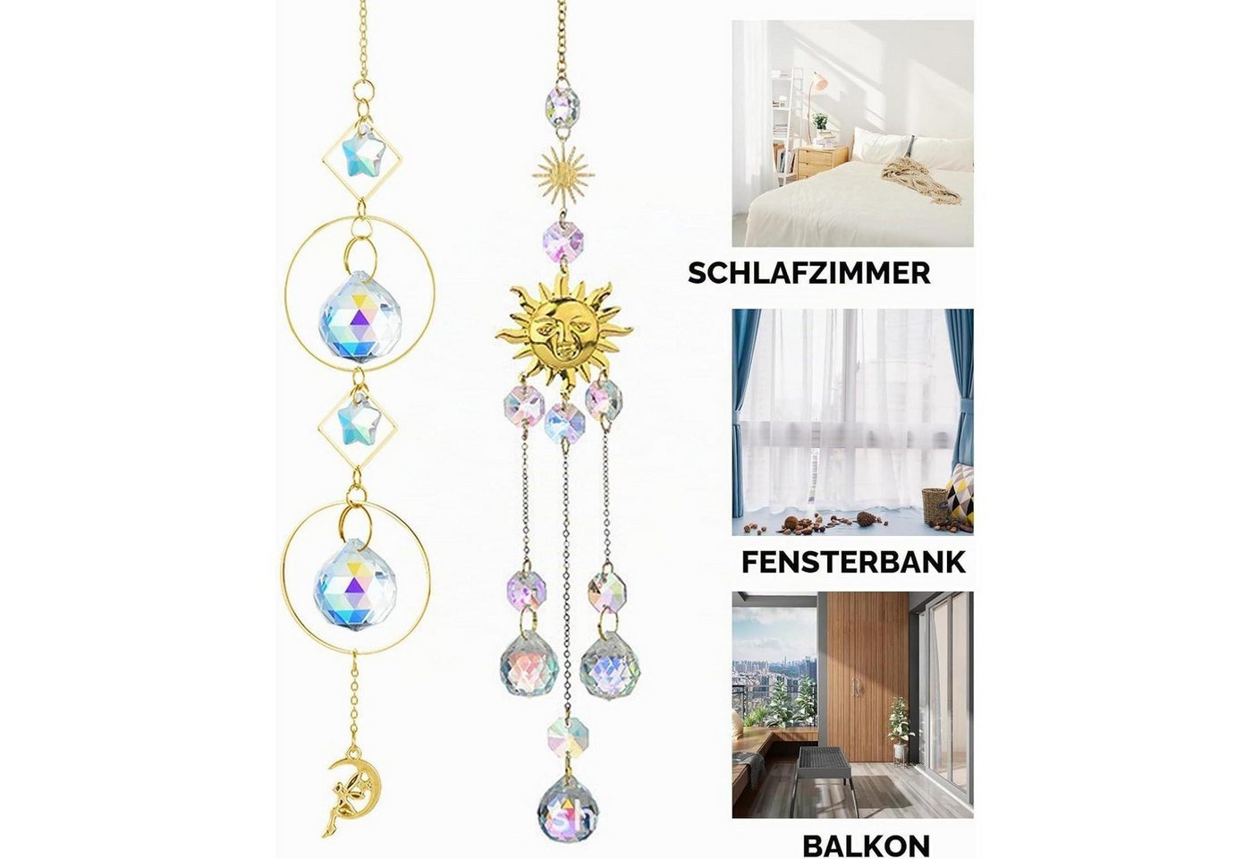 LuxusKollektion Fensterdekoration Windspiel mit Kristall Prisma Bild 5