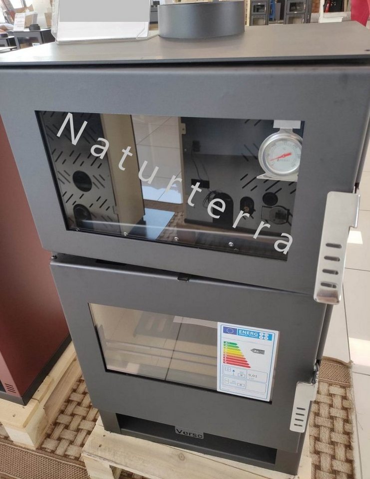 Verso Kaminofen VERSO F Kaminofen mit Backfach Thermometer Bauart1 EEK A+ 9kW BImSchV2, 9,00 kW Bild 5