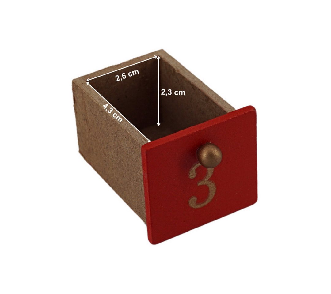abc HOME befüllbarer Adventskalender Dekofigur Schaukelpferd, Holz, 40 cm Bild 5