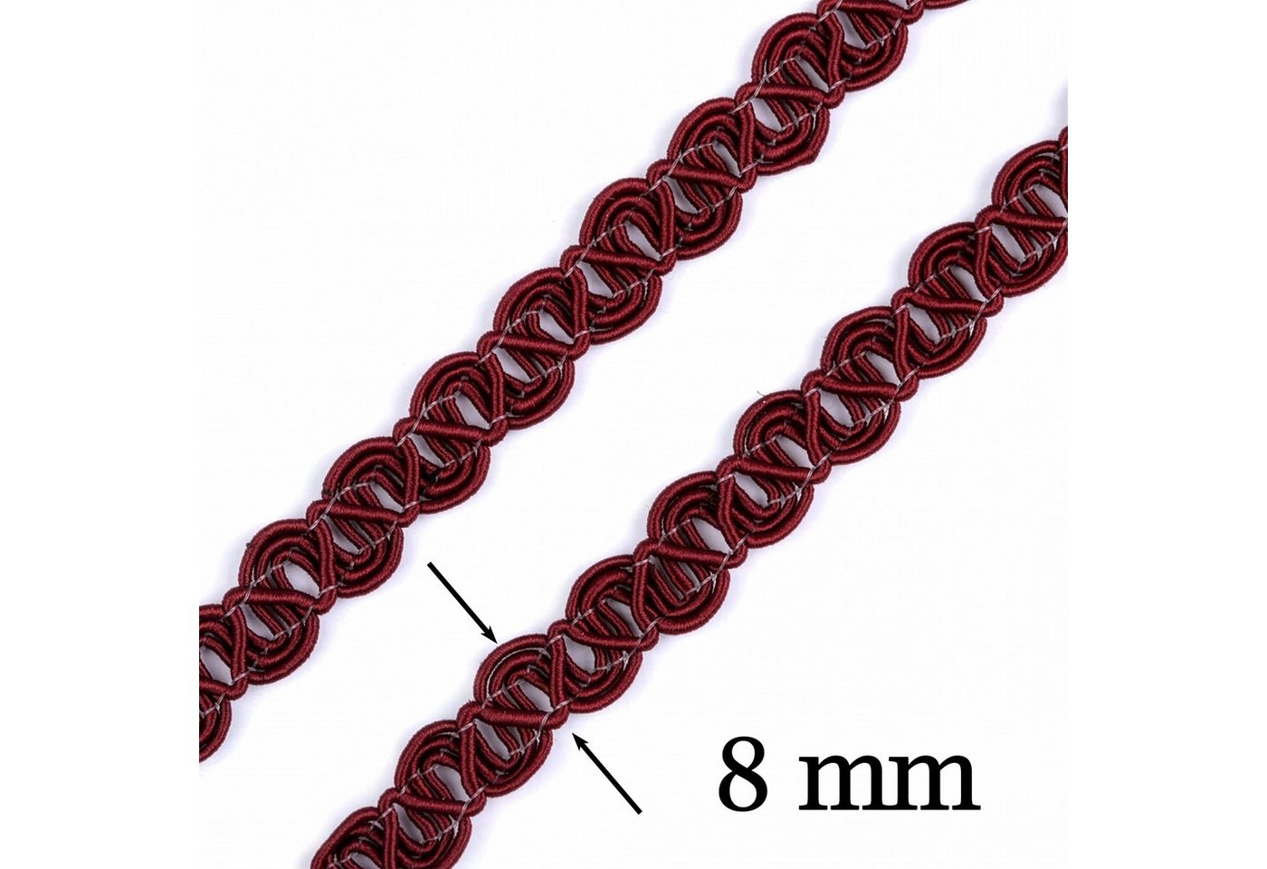 maDDma Bastelband Zierborte 4m x 8mm Borte Trachtenborte Posamentenborte Deko Trachten, rosa Bild 3