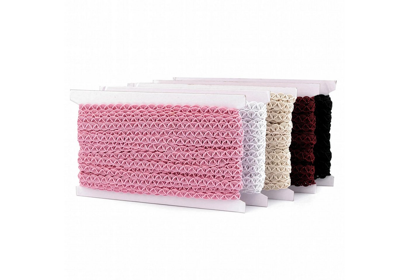 maDDma Bastelband Zierborte 4m x 8mm Borte Trachtenborte Posamentenborte Deko Trachten, rosa Bild 4