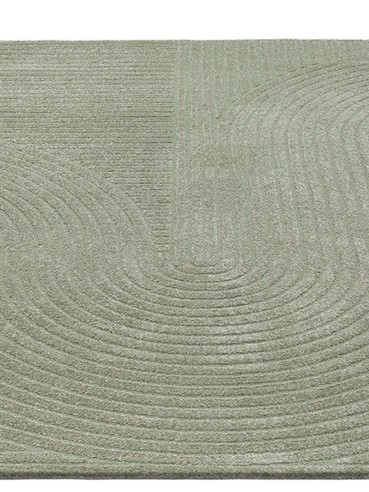 KADIMA DESIGN Teppich CETINA Kurzflorteppich Grün 80x150 Geometrisch Polypropylen-Polyester, Läufer, Höhe: 16 mm, Fußbodenheizung-geeignet, Farbecht, Pflegeleicht, Strapazierfähig Bild 5
