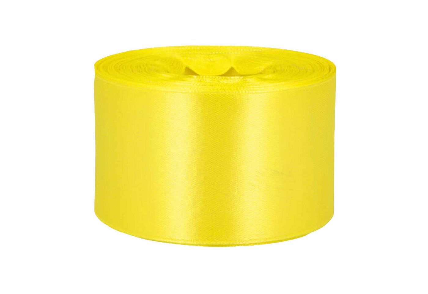 maDDma Satinband 27m Satinband 50mm Geschenkband Dekoband Verpackungsband, hellgelb