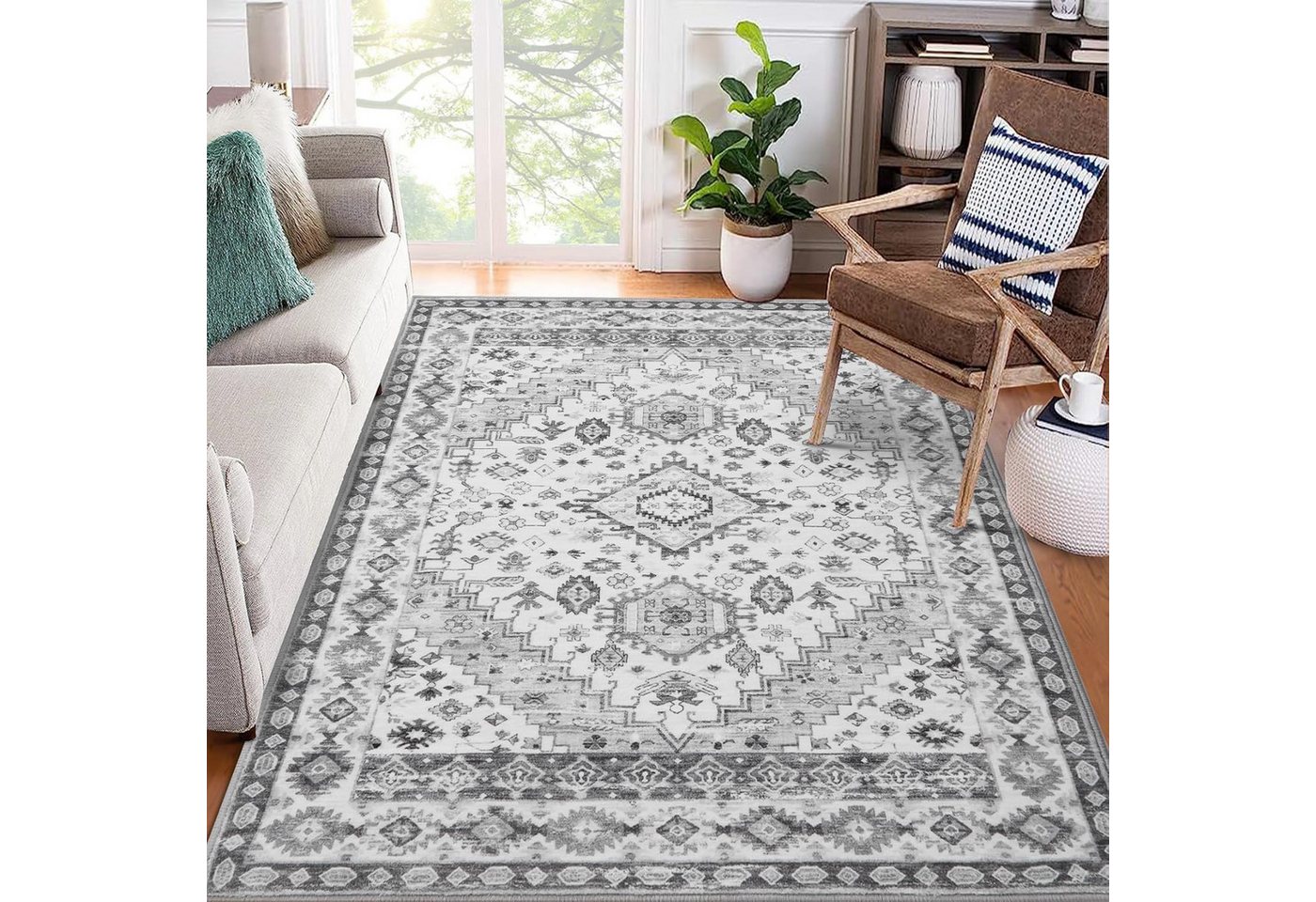GarveeMore Orientteppich, rechteckig,Höhe:7mm,1400GSM,Weich,Pflegeleicht,maschinenwaschbar Bild 3