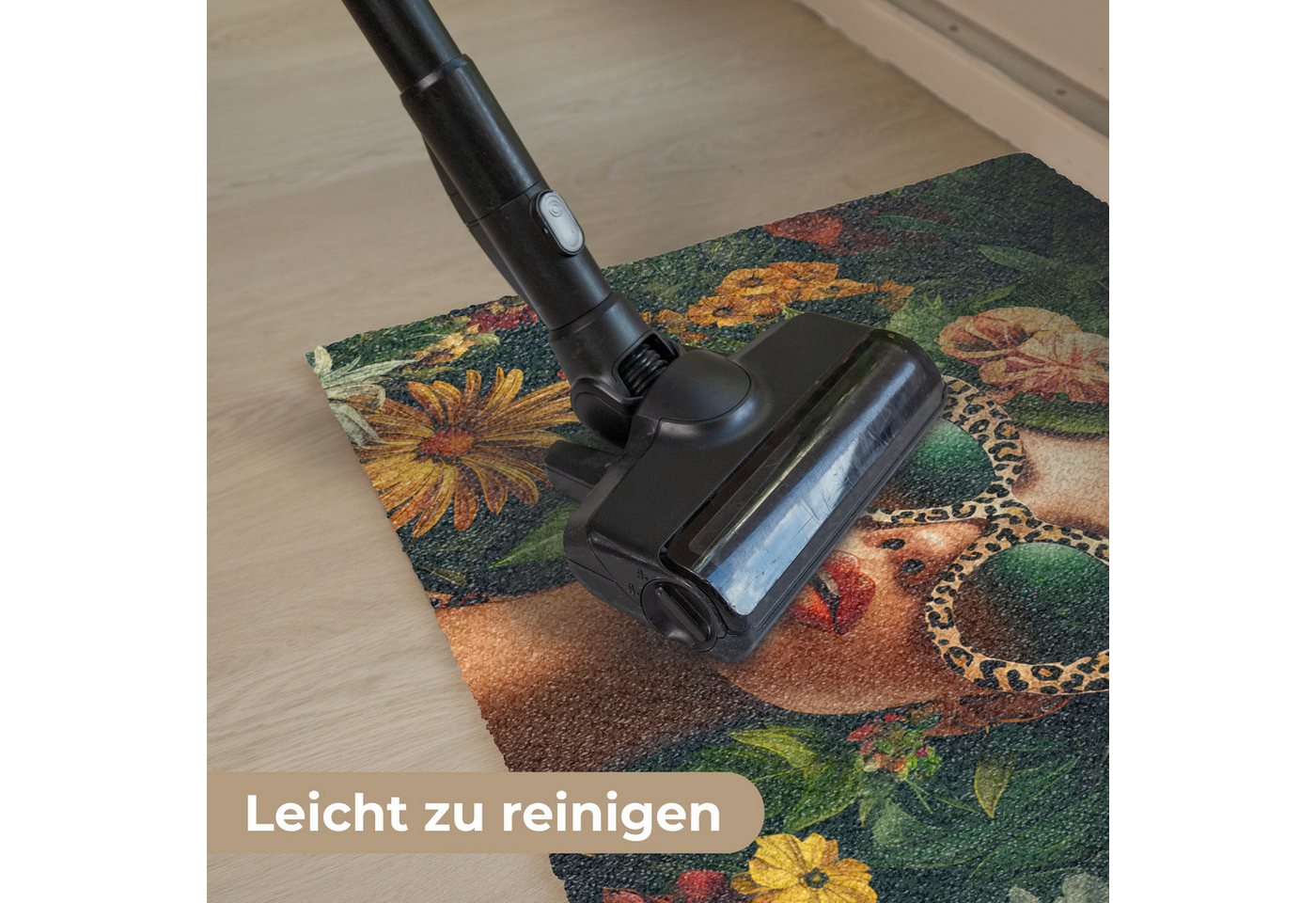 MuchoWow Fußmatte Frau - Pantherdruck - Dschungel - Natur - Luxus, Rechteckig, innen Schmutzfangmatte, Tür, Schmutzfänger Flur, Teppich 60x40 cm