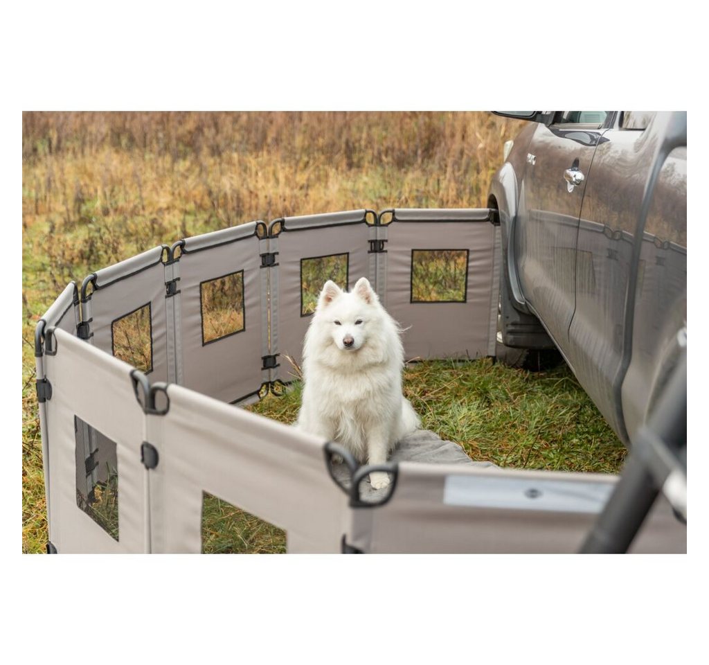 TRIXIE Absperrgitter Campingzaun für Hunde mit Reißverschluss-Öffnung, flexibel erweiterbar Bild 5