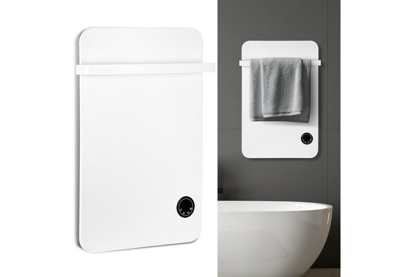 Clanmacy Infrarotheizung Infrarotheizung 400W Stand/Wandmontage Fernbedienung Smart App fähig.