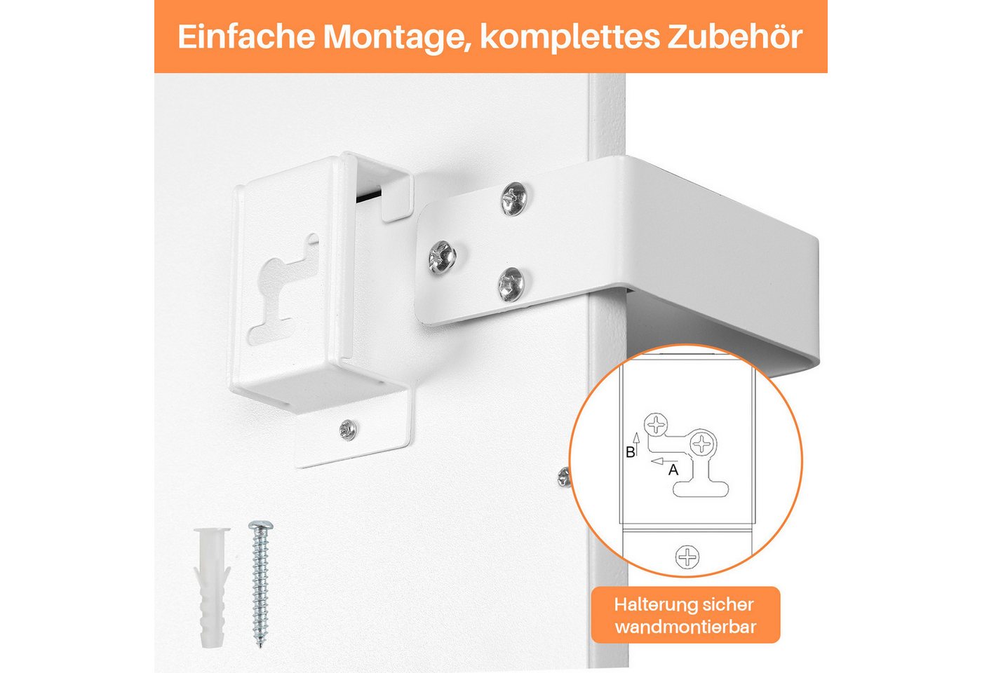 Clanmacy Infrarotheizung Infrarotheizung 400W Stand/Wandmontage Fernbedienung Smart App fähig. Bild 3