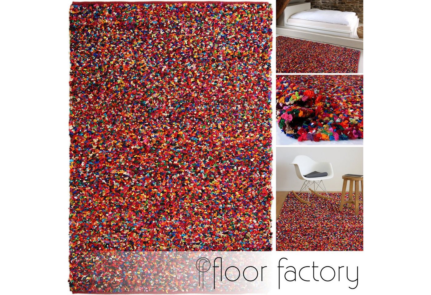 floor factory Teppich Confetti, rechteckig, Höhe: 15 mm, handgewebt Bild 5