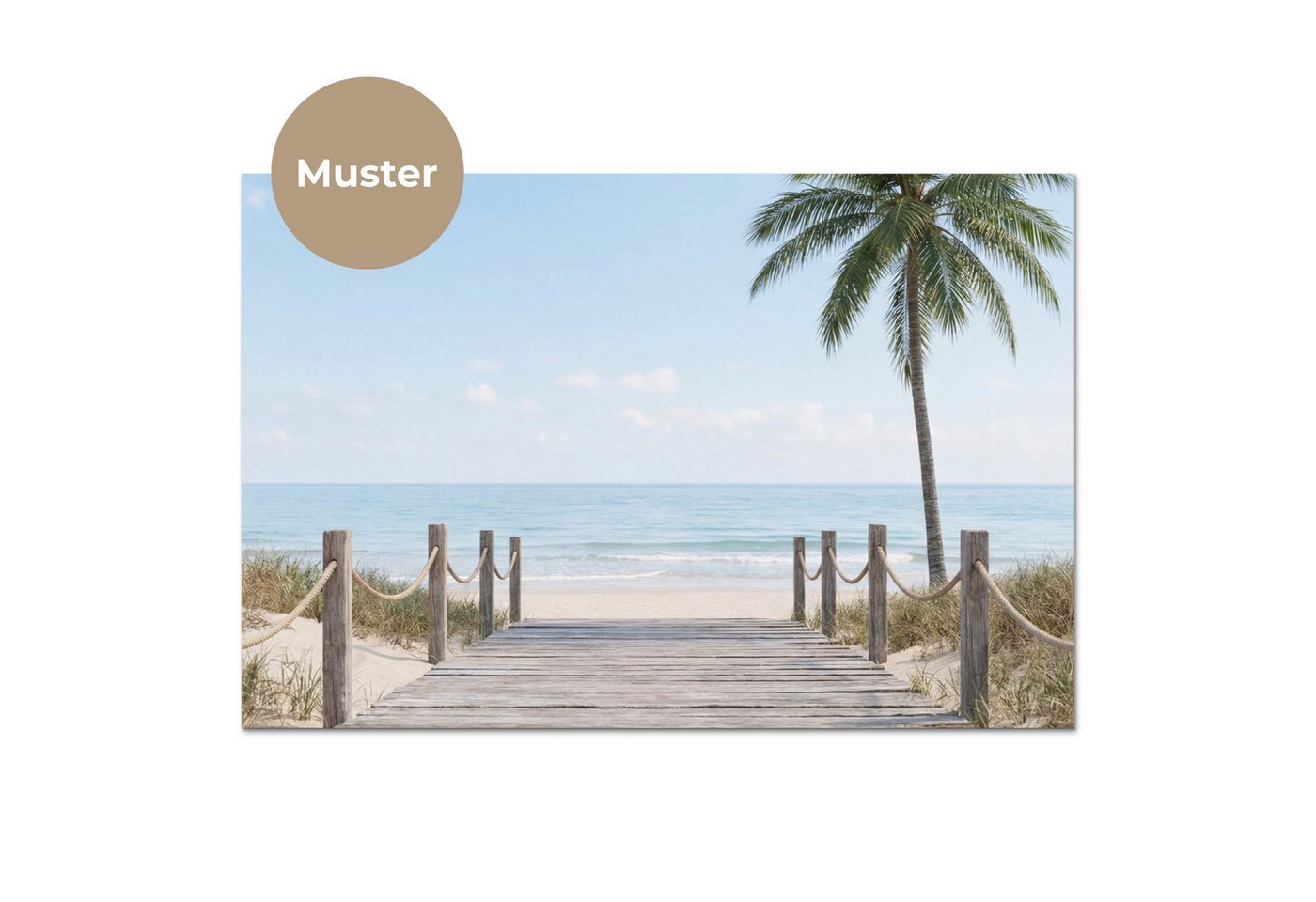 KitchenYeah Küchenrückwand Muster selbstklebend (keine Folie) Palmen - Weg - Horizont, (1-tlg), Spritzschutz, Küche, Rückwand, Küchenwand, Küchenfront, 30x20 cm Bild 2