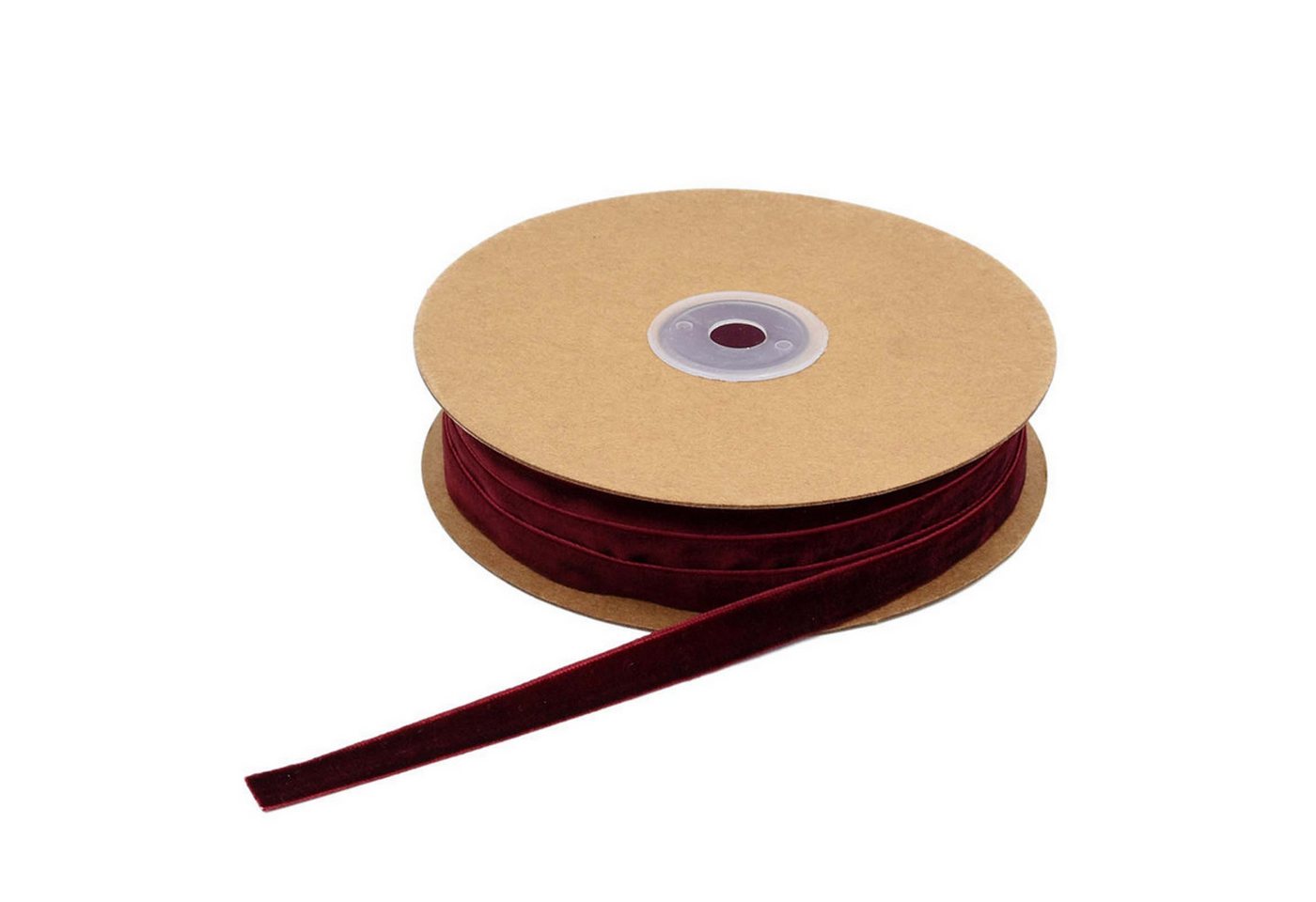 maDDma Samtband 20m Samtband 10mm Dekoband Stoffband Geschenkband Farbwahl, weinrot