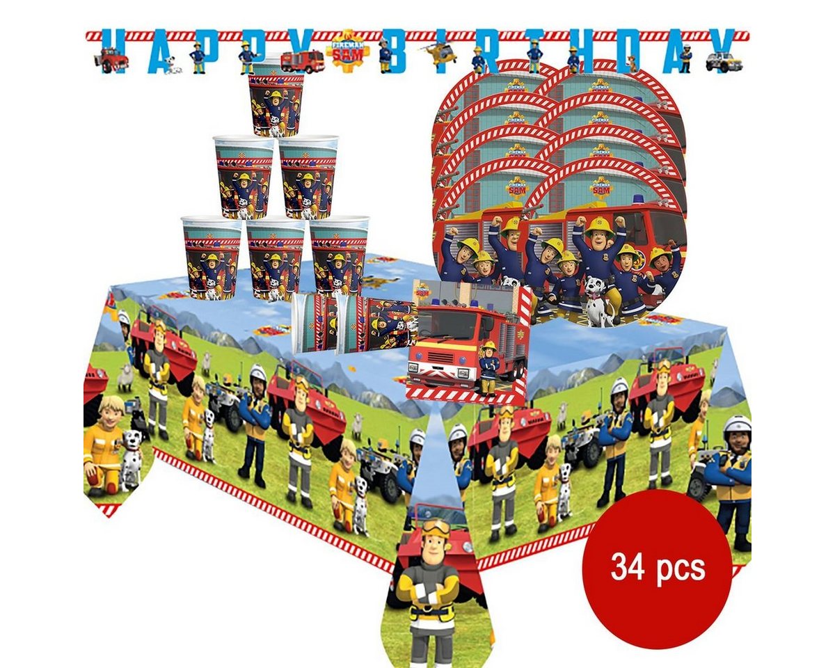 Riethmüller Papierdekoration Feuerwehrmann Sam Party-Set