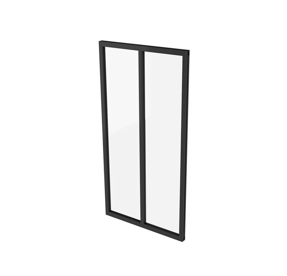 duschspa Trennwandplatten 630x1080x4mm ESG Glaswand Trennwand Fenster schwarzes Aluminium, (Set) Bild 3