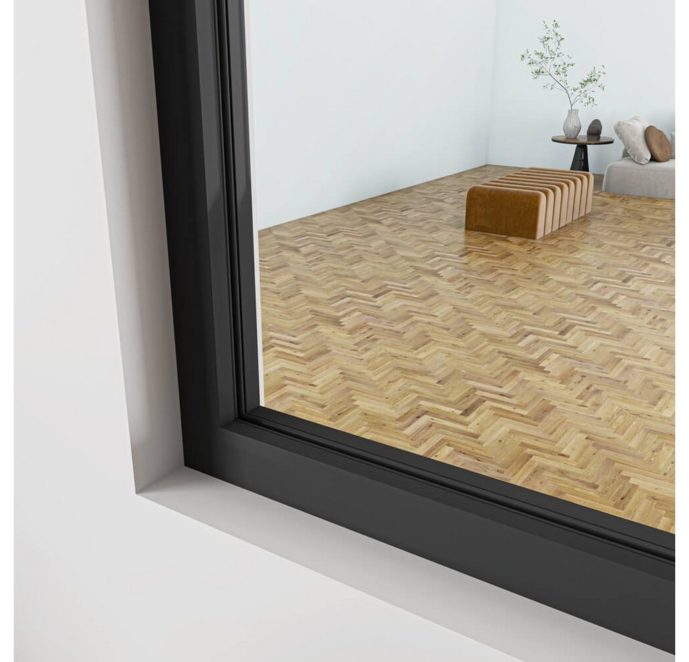 duschspa Trennwandplatten 630x1080x4mm ESG Glaswand Trennwand Fenster schwarzes Aluminium, (Set) Bild 5